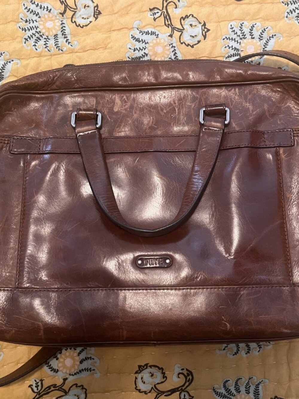 Frye Men's Logan Leather Work Bag - Picture 4 of 4